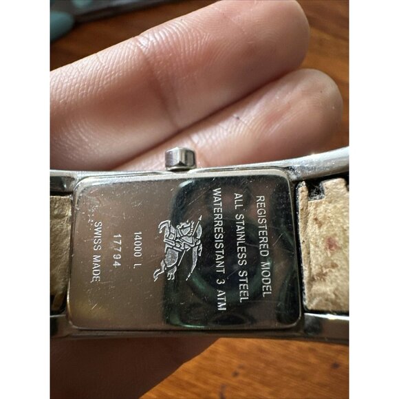 Burberry 14000 L Wristwatch Swiss Made Rectangular Stainless Steel Battery Black - Picture 12 of 17